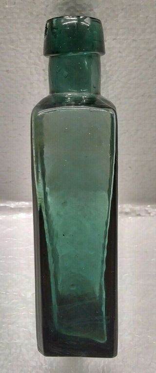 Antique Bartine ' s Bartine Lotion Embossed Green 6.  25 