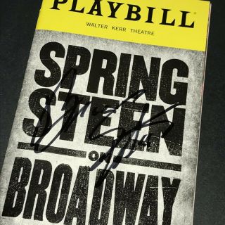 Springsteen On Broadway Playbill Signed By Bruce Springsteen