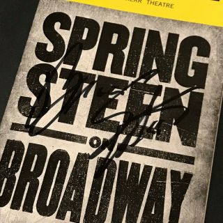 Springsteen On Broadway Playbill Signed by Bruce Springsteen 2