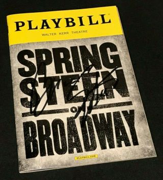 Springsteen On Broadway Playbill Signed by Bruce Springsteen 3