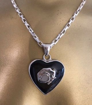 Greyhound Onyx/sterling Silver Necklace