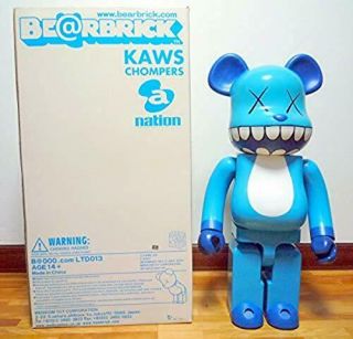 Medicom Toy Kaws Chompers A - Nation Bearbrick 1000 Limited Figure