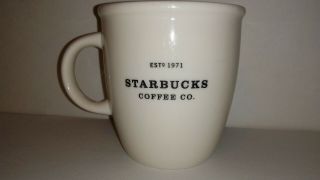 Starbucks Barista 2002 White Coffee Company 18 Oz Coffee Tea Cup Mug Est 1971