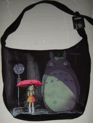 Nwt Studio Ghibli My Neighbor Totoro Rain Bus Stop Scene Japanese Anime Hobo Bag