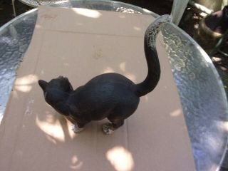 ANTIQUE CAST IRON STANDING BLACK CAT 3