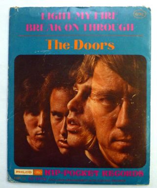 The Doors 3 1/2 " Flexi Light My Fire/break On Through Hip - Pocket Vg,  Ct1443