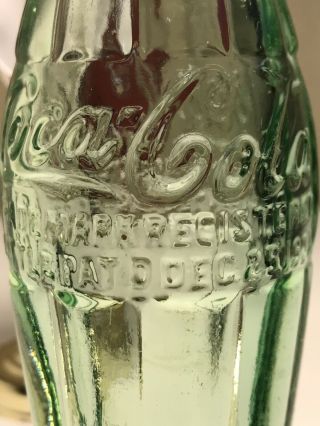 PAT ' D DEC.  25,  1923 Coca - Cola Hobbleskirt Coke Bottle - SEGUIN,  TEX Texas 6