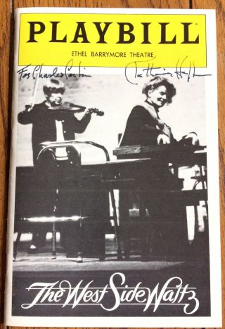 Katharine Hepburn Signed Playbill “the West Side Waltz” W/coa