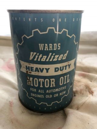 Wards Vitalized Motor Oil Qt Can