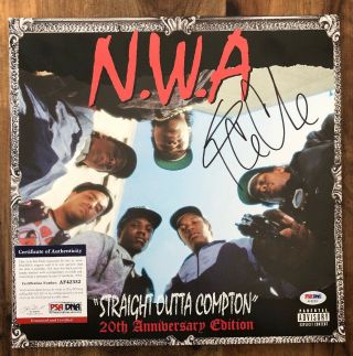 Ice Cube Signed Nwa Straight Outta Compton Lp Vinyl Album Autograph Psa/dna