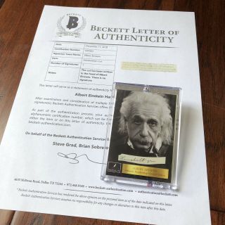 Albert Einstein Bas Loa Handwritten Cut Words Not Autograph Or Signed