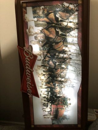 The Budweiser Clydesdales Bradford Exchange Lighted Bar Sign 2010 Limited