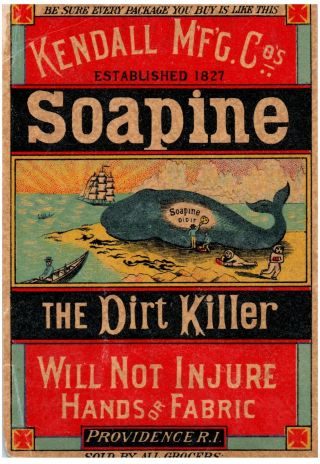 Victorian Trade Card - Soapine Soap,  Arctic Whale Ship Eskimo 1800s