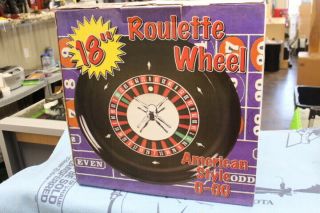 Roulette Wheel 18” American Style 00 - 0 See Listing