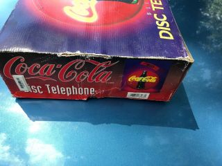 1995 COCA COLA DISC TELEPHONE Blinking Neon Musical Coke Vintage Phone RARE,  Box 3