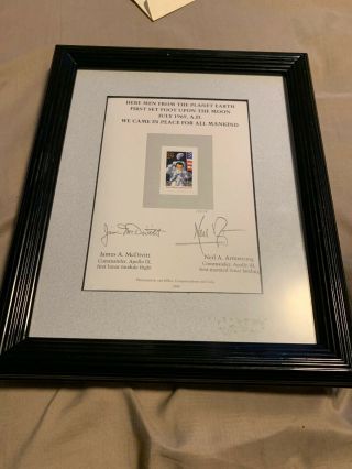 Neil Armstrong And James Mcdivitt Signed Stamp 2