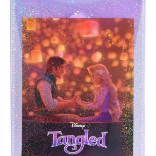 Disney Store Japan Envelope File Rapunzel & Flynn Rider Hologram F/S 3