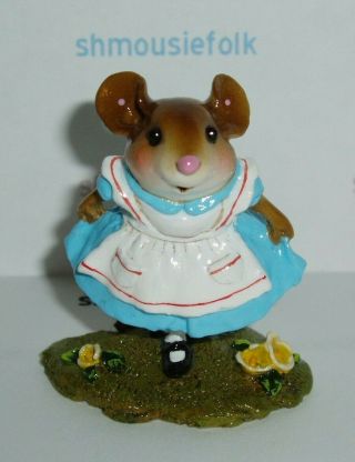 Wee Forest Folk Miniature Mouse Aiw - 01 " Alice " Ltd Alice In Wonderland 2007