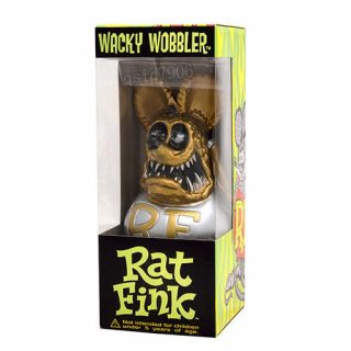 Gold Rat Fink Figure Roth Ed Biig Daddy Funko Bobblehead Wacky Wobbler Gift 3
