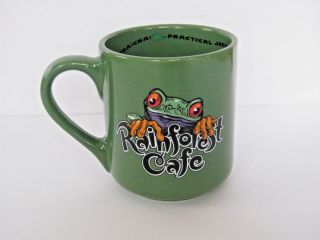 Rainforest Cafe Mug Green Cha Cha Tree Frog Coffee Cup Large 16 Oz.  2000
