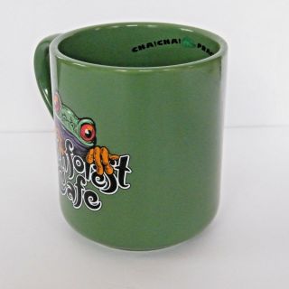 Rainforest Cafe Mug Green Cha Cha Tree Frog Coffee Cup Large 16 oz.  2000 5