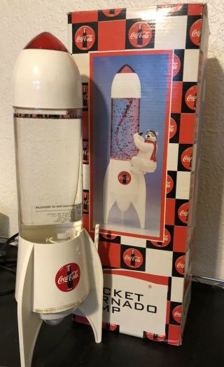 Vintage Coke Coca Cola Rocket Tornado Lamp - Lights Motion Water Pre Lava