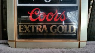 COORS EXTRA GOLD Vintage Wall Sign / Clock - GREAT - Antique Americana 3