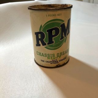 Vintage Rpm Chassis Grease Can 1 Pound By The California Company Full