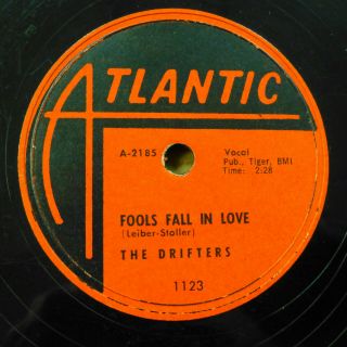 The Drifters Doo - Wop 78 Fools Fall In Love B/w It Was A Tear Atlantic Vg,  Rj 478