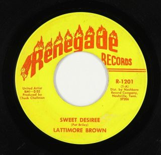 Funk/deep Soul 45 - Lattimore Brown - Sweet Desiree/i Will - Renegade - Mp3