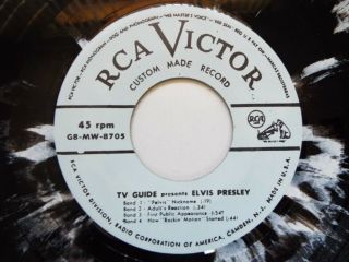 VERY RARE FIND - RCA VICTOR G8 - MW - 8705 - TV GUIDE PRESENTS ELVIS PRESLEY - 45 - (NM -) 3