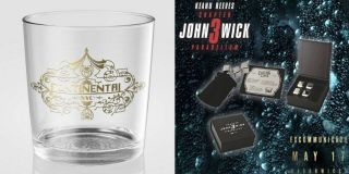 Mondo John Wick 3 Continental Whiskey Glass & Parabellum Steel Chilling Cube Set