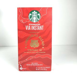Starbucks Via Instant Christmas Blend Coffee Vintage 2018 12 Packets Discontinue