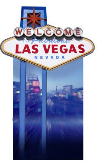 Vegas Sign (poker Night) Lifesize Cardboard Cutout Casino Theme Prop Decoration