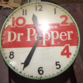 Vintage Swihart Lighted Advertising Clock Drink Dr Pepper 10 - 2 - 4 Bubble Glass