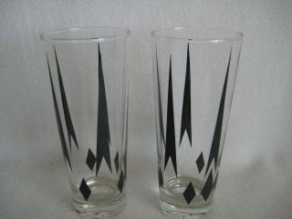MCM Vintage Mid - Century Modern Cocktail Pitcher And Glass Set 4