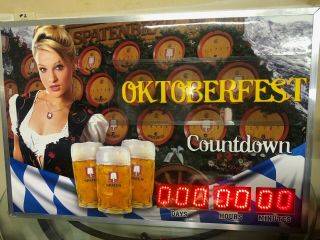 Spaten Beer Sign - Lighted Countdown To Oktoberfest