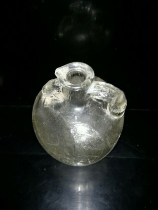 Apple White Glass Vinegar Pint Size 6.  5 Inch Tall Jug Bottle Pour Spout