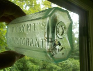 Open Pontil Dr.  D.  Jaynes Expectorant Crude 1850 Privy Dug Bottle Drippy Lip