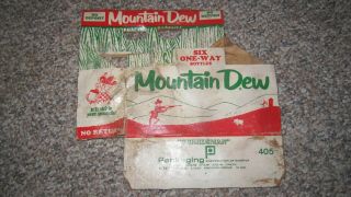 NR - Extremely RARE MOUNTAIN DEW,  No Deposit/No Return,  6 Bottle,  Carrier 3