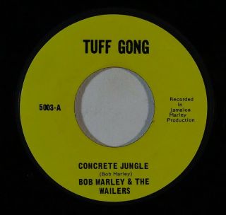 Reggae 45 Bob Marley & Wailers Concrete Jungle/nice Time On Tuff Gong