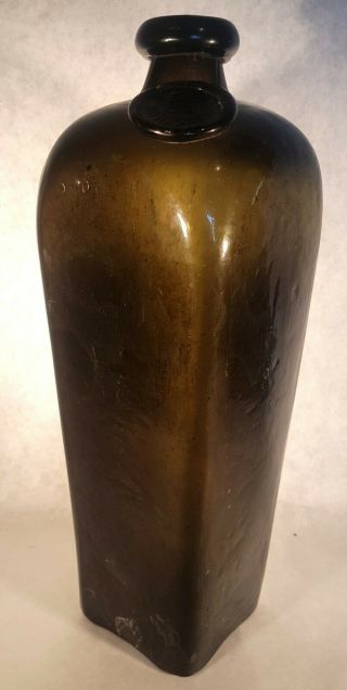 J.  H.  Henkes Black Glass Stork Seal Case Gin 1880 
