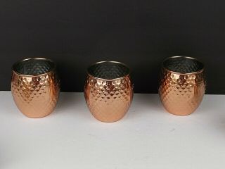6 Ketel One Vodka Moscow Mule Copper Mugs Cups Hammered Barware Kitchen Stunning 3