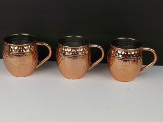 6 Ketel One Vodka Moscow Mule Copper Mugs Cups Hammered Barware Kitchen Stunning 8