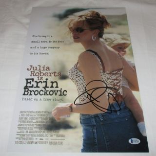 Julia Roberts Signed Erin Brockovich Movie Poster Bas Beckett