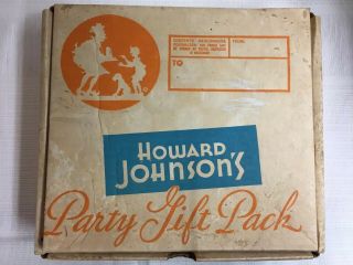 1948 - 1958 HOWARD JOHNSON GIFT SET BOX & 8 TUMBLER GLASSES 8
