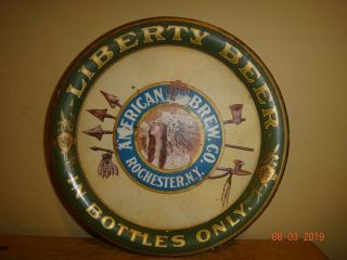 Rare Liberty Beer Tip Tray American Brew Co.  Rochester Ny.  Native American
