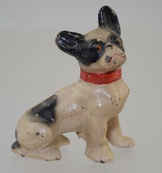 Vintage Hubley French Bulldog Paperweight Paper Weight Exc Paint