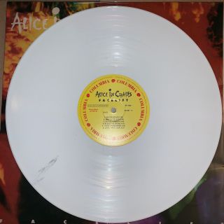 Alice In Chains,  Facelift,  White Vinyl Lp Record & Lyric Insert