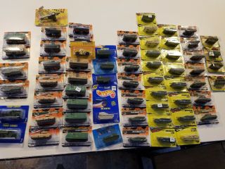 Hot Wheel And Matchbox Army Vehiclesthere Is A Total Of 65 Vehicles
